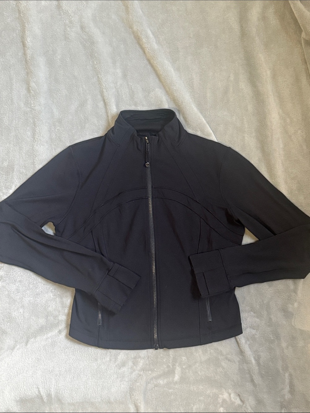 Black Lululemon Define Cropped Jacket Nulu, size 12